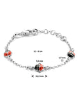 Zilver Gerhodineerd Armband Lieveheersbeestje 11 + 2 cm 1336387