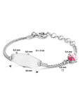 Zilveren graveerarmband lieveheersbeestje plaat 6,5 mm 11 + 2 cm 1336393