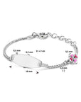 Graveerarmband klaver plaat 6,5 mm 11 + 2 cm - PSN1336394
