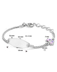 Graveerarmband vlinder plaat 6,5 mm 11 + 2 cm - PSN1336395