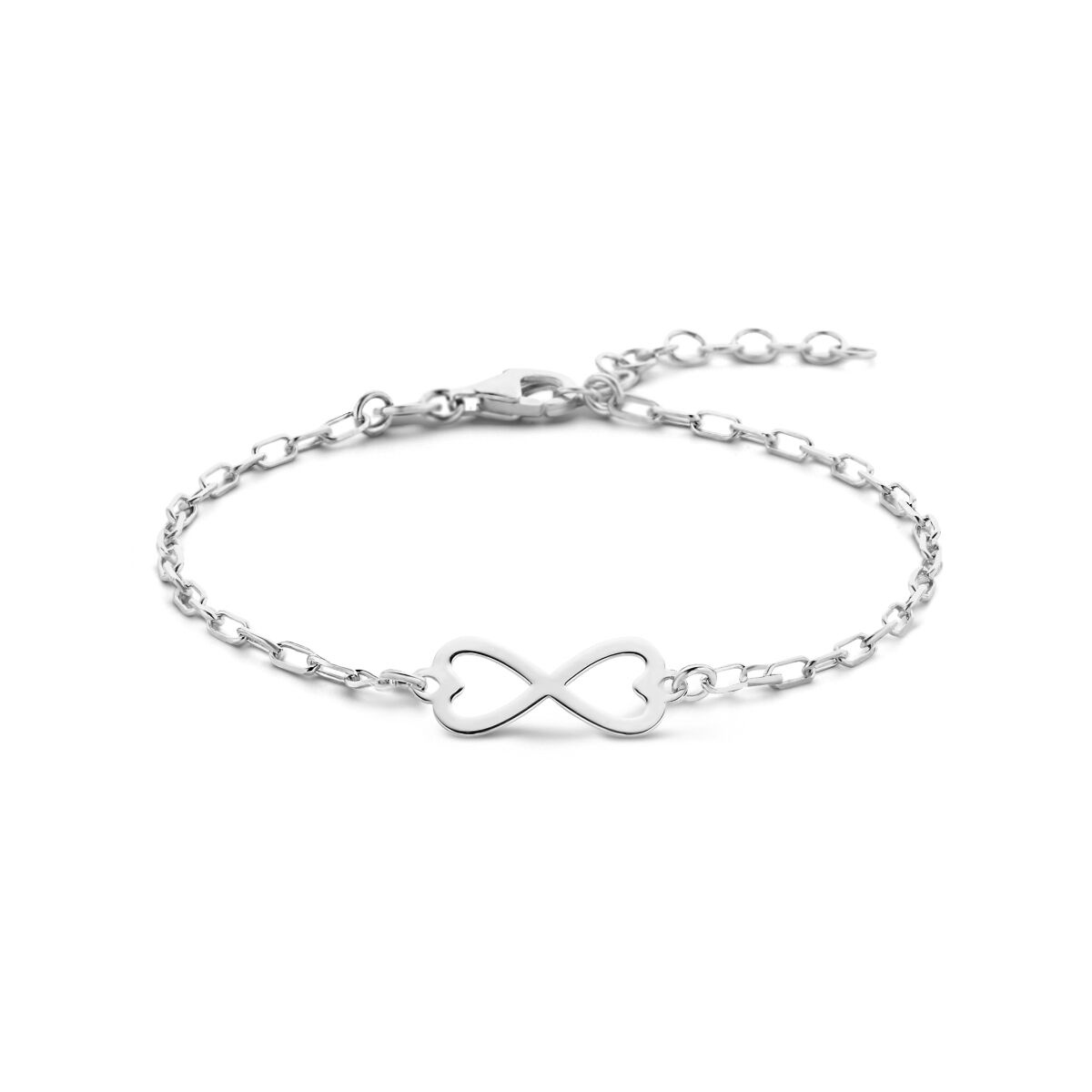 Zilveren armband Infinity Symbool Gerhodineerd 16 + 3 cm - Subtiele Schakel 2mm - 1336397, exclusief en kwalitatief hoogwaardig. Ontdek nu!