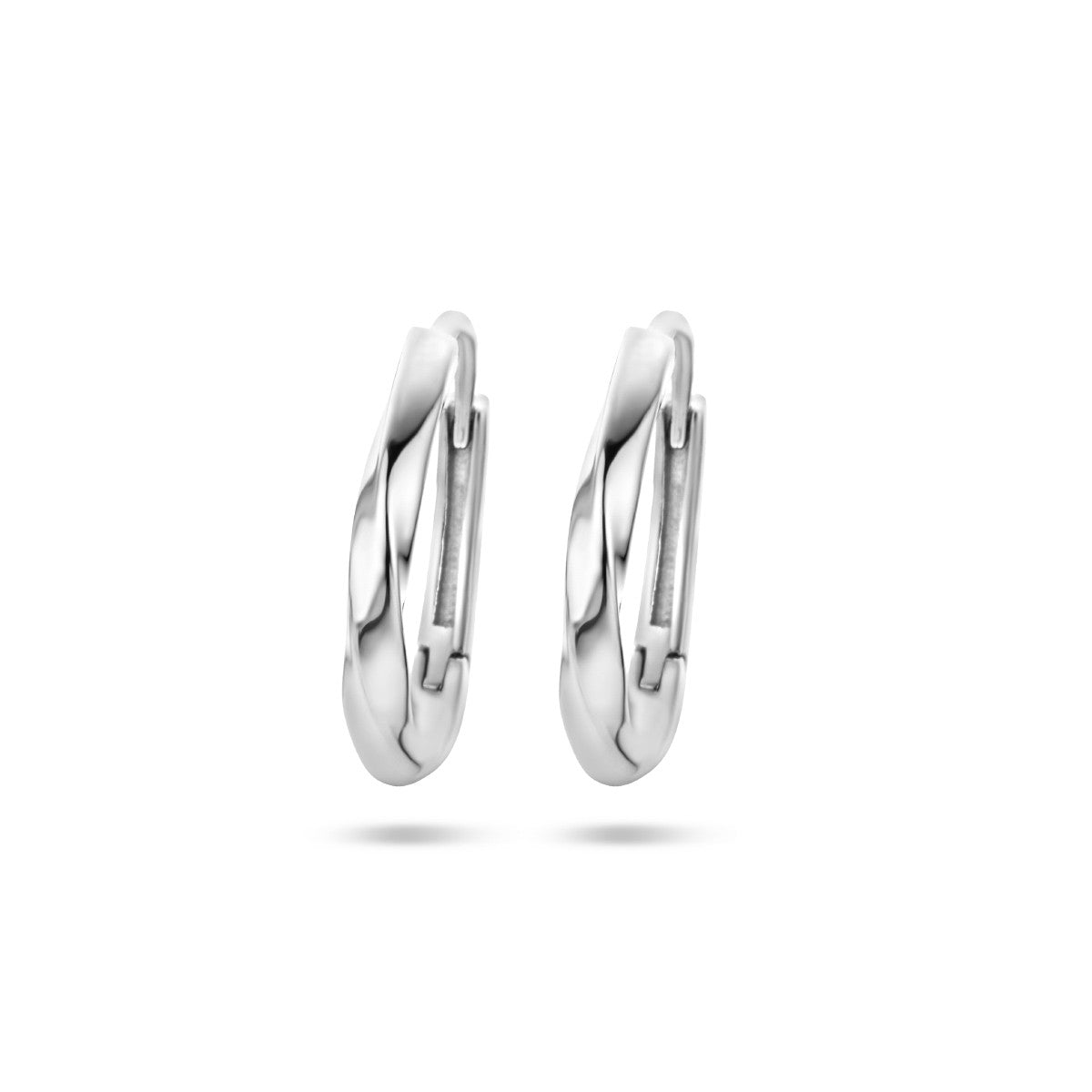 Zilver Gerhodineerd Klapoorringen Gedraaid 1336493 - PansiteNederland.nl