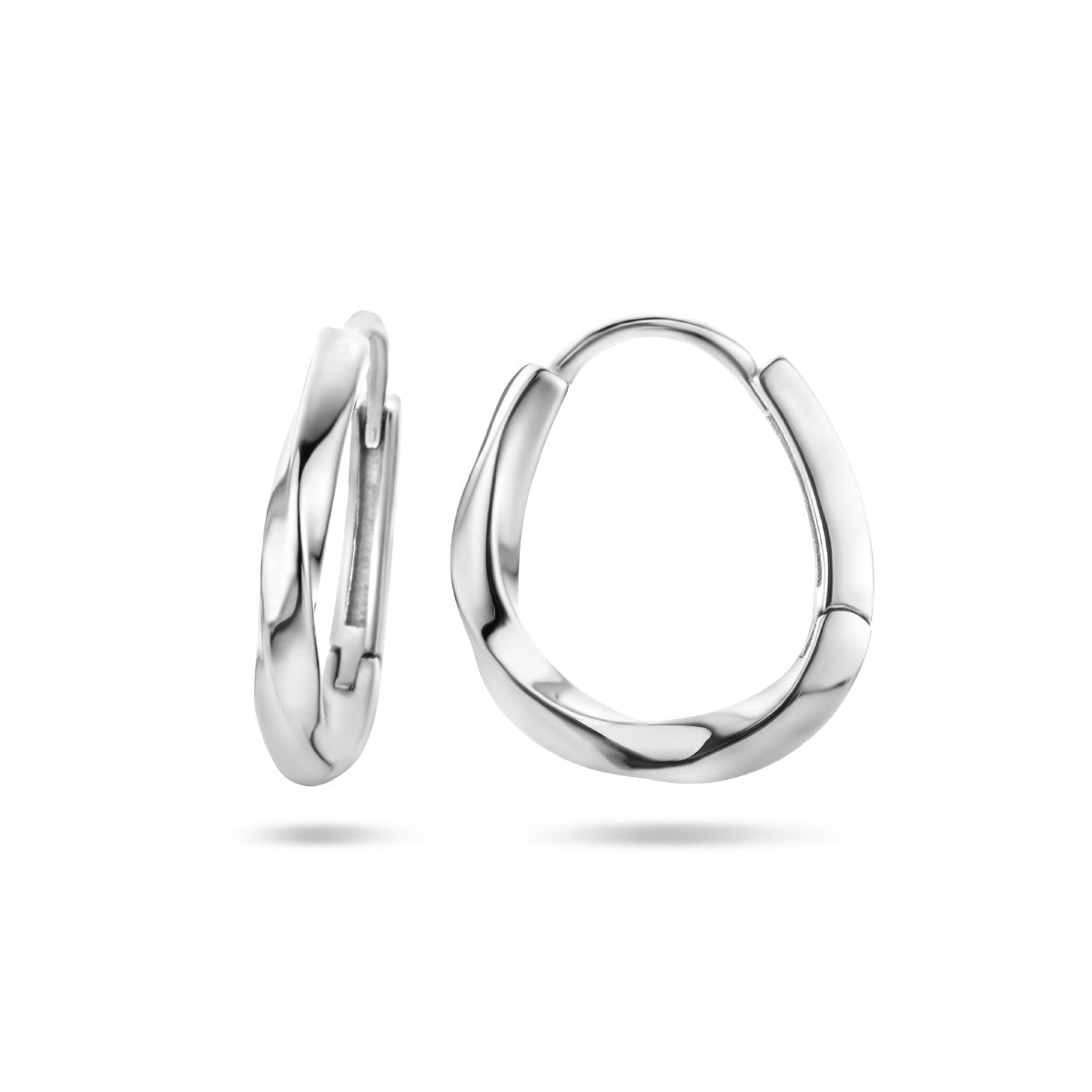 Zilver Gerhodineerd Klapoorringen Gedraaid 1336493 - PansiteNederland.nl