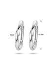 Zilver Gerhodineerd Klapoorringen Gedraaid 1336493 - PansiteNederland.nl