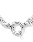zilver gerhodineerd collier marine met groot springslot 7,1 mm 45 cm 1336520 - PansiteNederland.nl