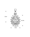 zilver gerhodineerd hanger zirkonia halo 1336554 - PansiteNederland.nl