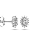 Zilver Gerhodineerd Oorknoppen Zirkonia Halo 1336570 - PansiteNederland.nl