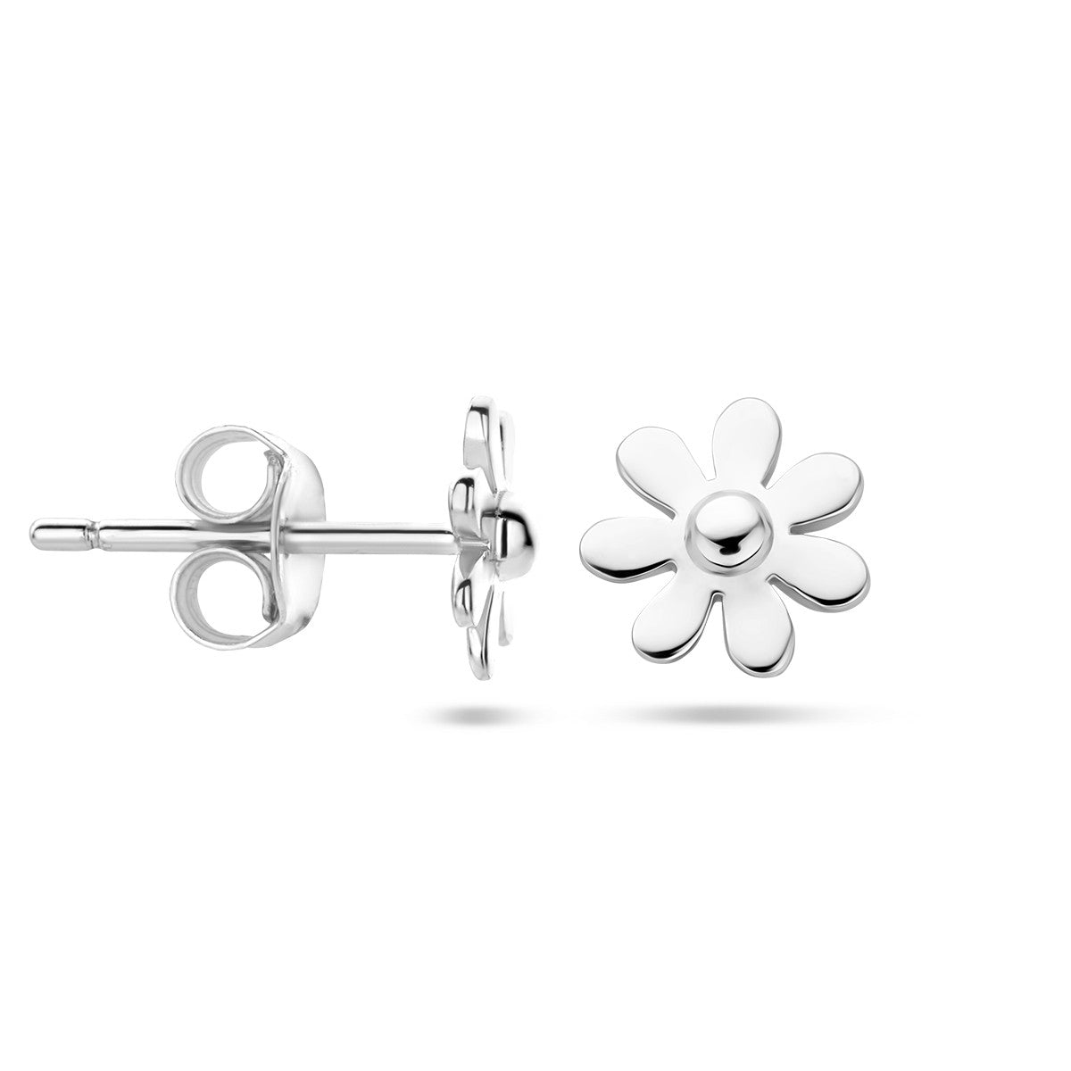 Zilver Gerhodineerd Oorknoppen Bloem 1336599 - PansiteNederland.nl