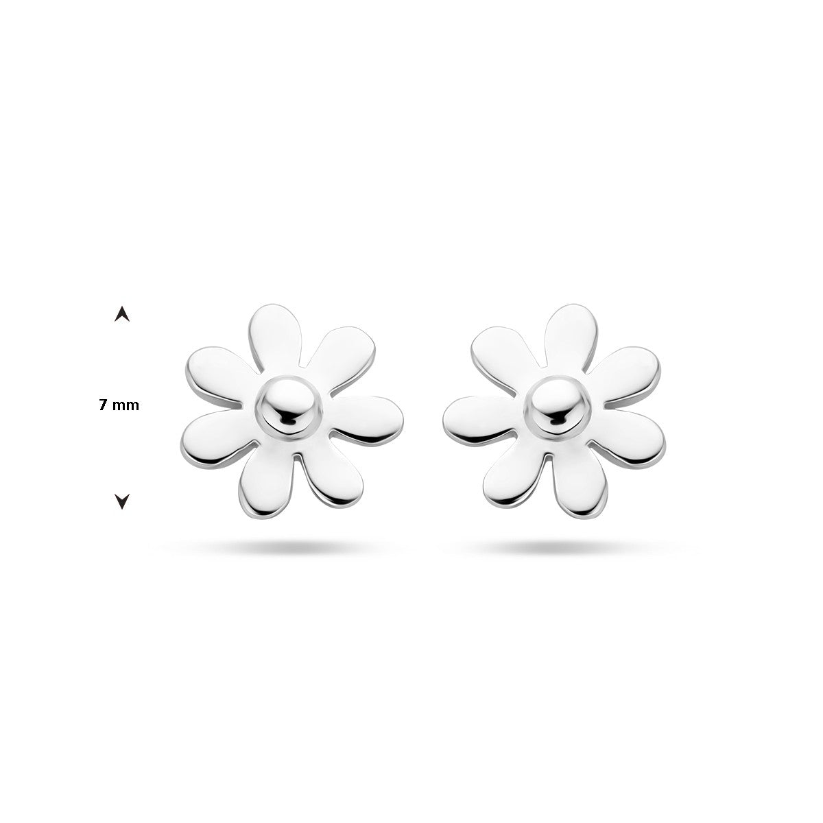 Zilver Gerhodineerd Oorknoppen Bloem 1336599 - PansiteNederland.nl