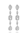 Zilver Gerhodineerd Oorhangers Zirkonia 1336608
