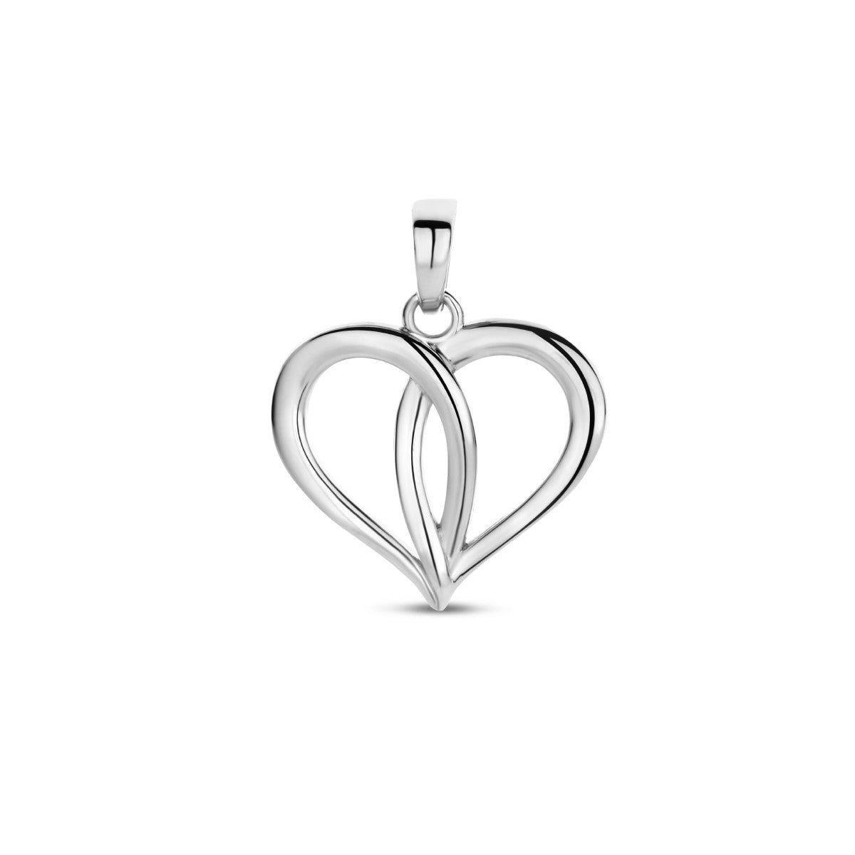 zilver gerhodineerd hanger hart 1336629 - PansiteNederland.nl