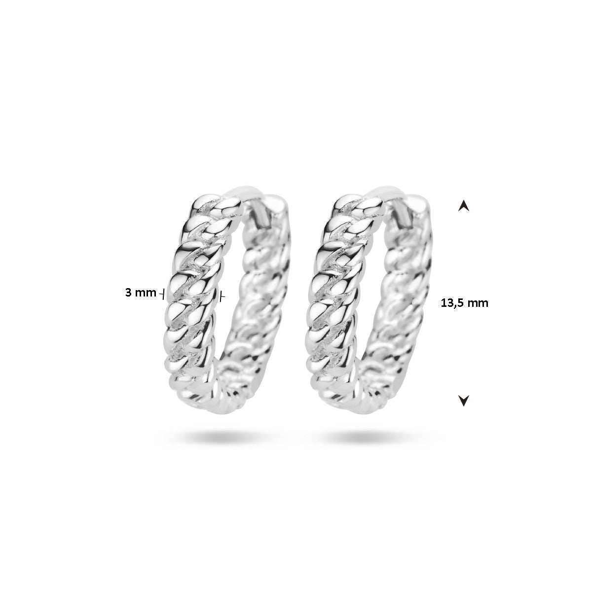Zilver Gerhodineerd Klapoorringen 1336630 - PansiteNederland.nl