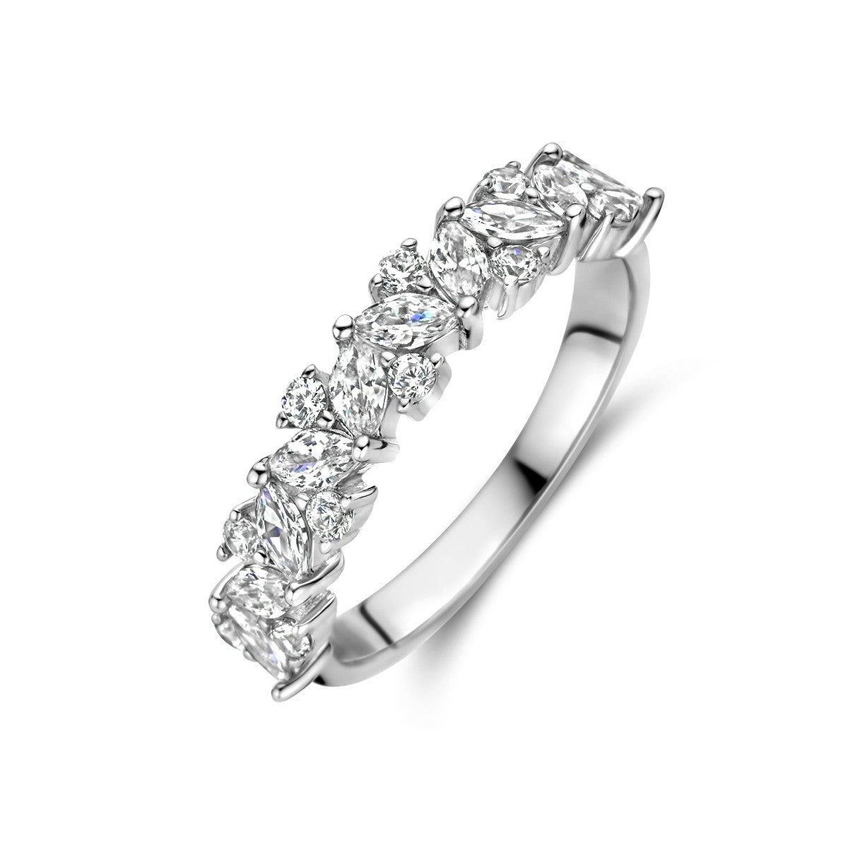 Gerhodineerd Zilver Ring Met Zirkonia 1336722 - PansiteNederland.nl
