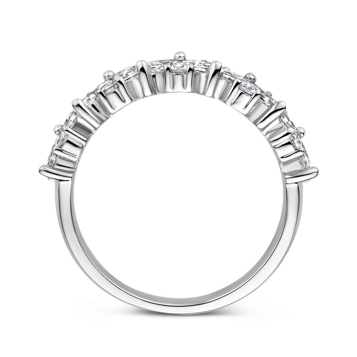 Gerhodineerd Zilver Ring Met Zirkonia 1336722 - PansiteNederland.nl