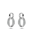 Zilver Gerhodineerd Oorhangers Zirkonia 1336758
