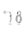 Zilver Gerhodineerd Oorhangers Zirkonia 1336758