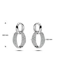 Zilver Gerhodineerd Oorhangers Zirkonia 1336758