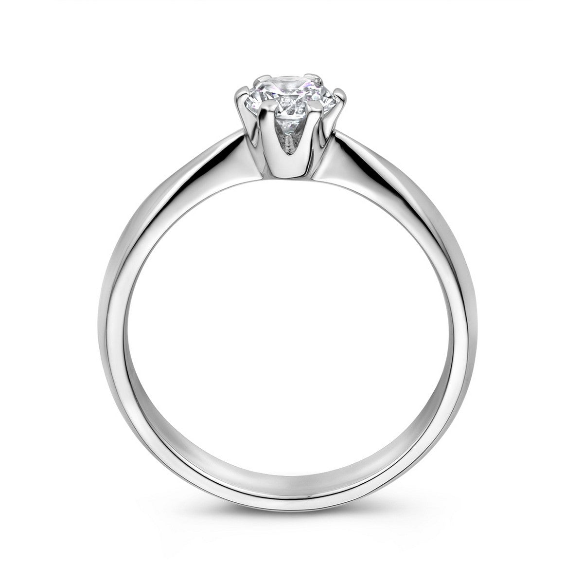Gerhodineerd Zilver Ring Met Zirkonia 1336759 - PansiteNederland.nl