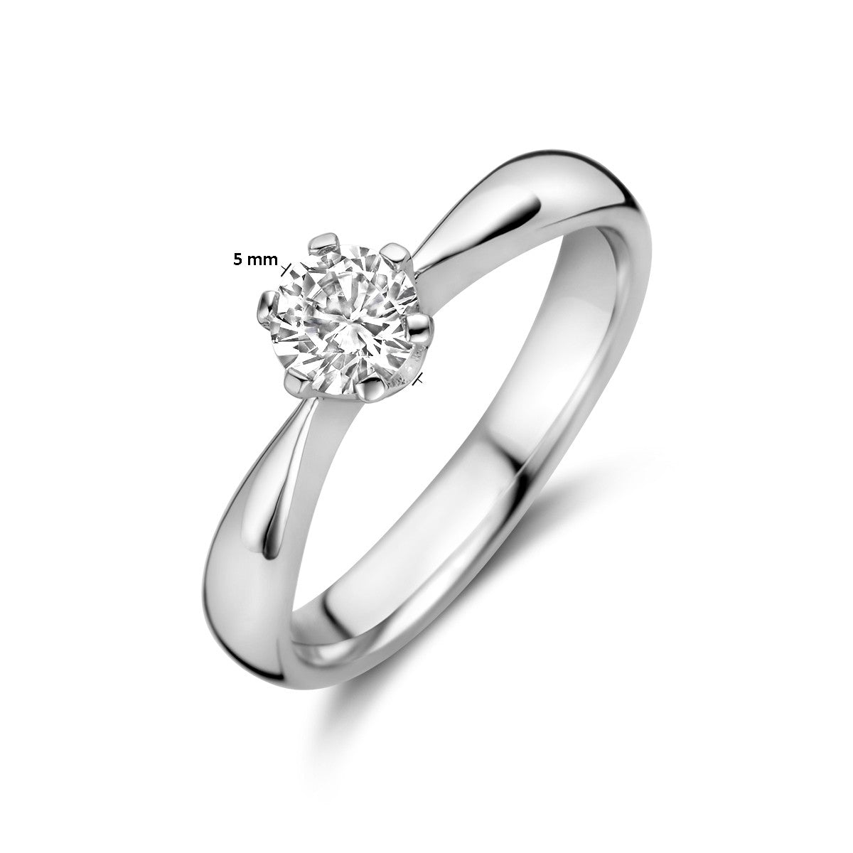 Gerhodineerd Zilver Ring Met Zirkonia 1336759 - PansiteNederland.nl