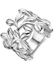 Gerhodineerd Zilver Ring Bladeren 1336769