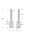 Zilver Gerhodineerd Oorhangers Zirkonia 1336797 - PansiteNederland.nl