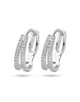 Zilver Gerhodineerd Klapoorringen Zirkonia 1336837 - PansiteNederland.nl