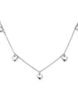zilver gerhodineerd collier hartjes 36 + 4 cm 1336853