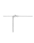 zilver gerhodineerd collier hartjes 36 + 4 cm 1336853