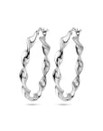 Zilver Gerhodineerd Oorringen Gedraaid 1336878 - PansiteNederland.nl