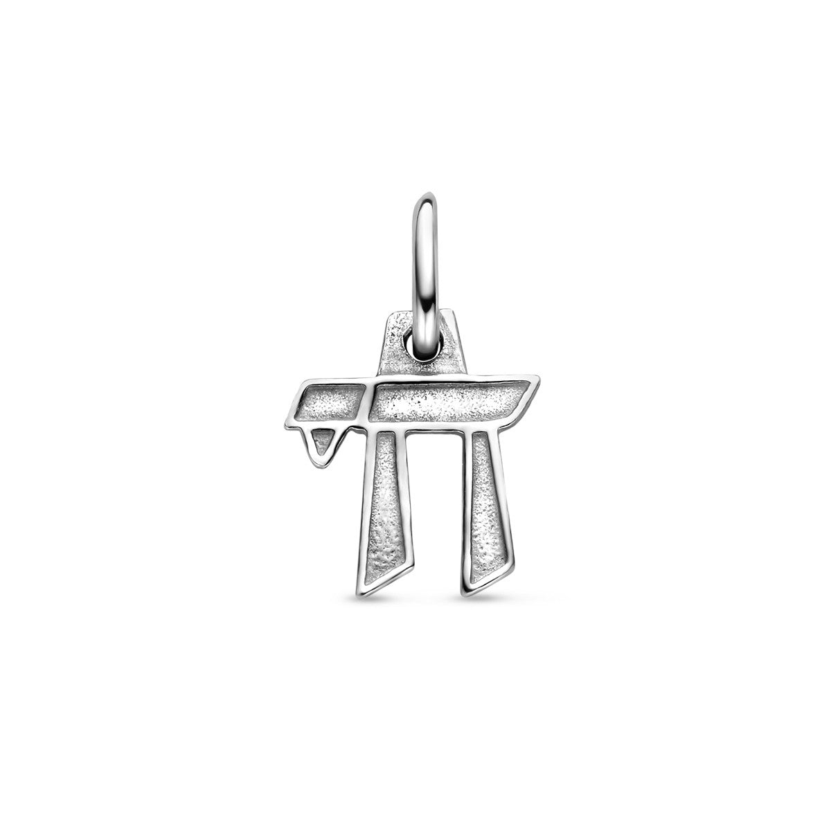 zilver gerhodineerd hanger chai teken 1336900 - PansiteNederland.nl