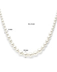zilver gerhodineerd collier synth. parel 41 + 4 cm 1336905