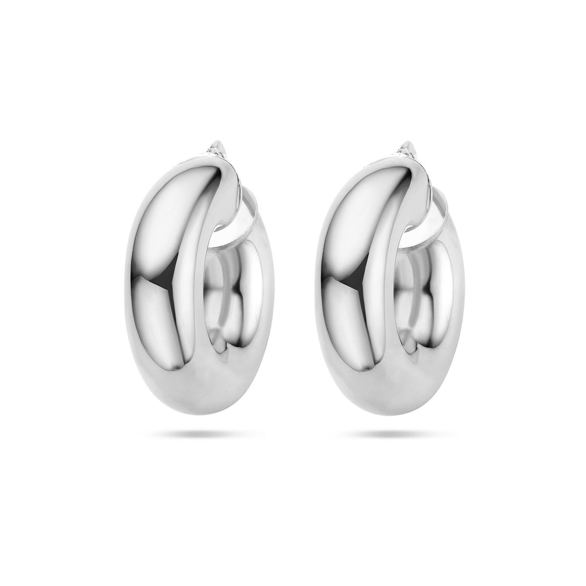 Zilver Gerhodineerd Oorringen 8,5 MM Ronde Buis 1336914 - PansiteNederland.nl