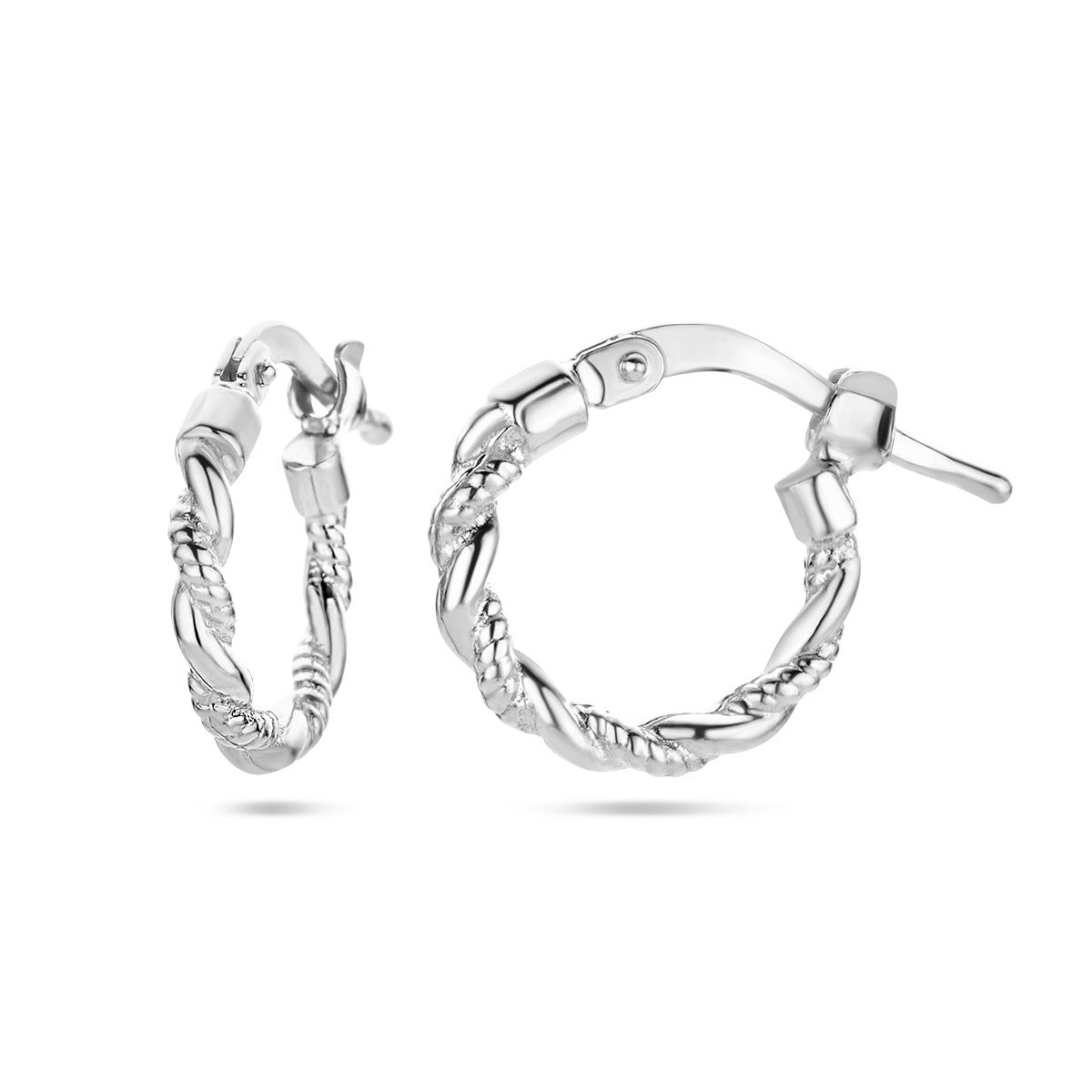 Zilveren oorringen gedraaide buis - 2mm 1336922 - PansiteNederland.nl