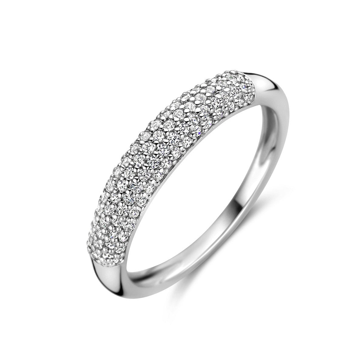 Gerhodineerd Zilver Ring Met Zirkonia 1336938 - PansiteNederland.nl