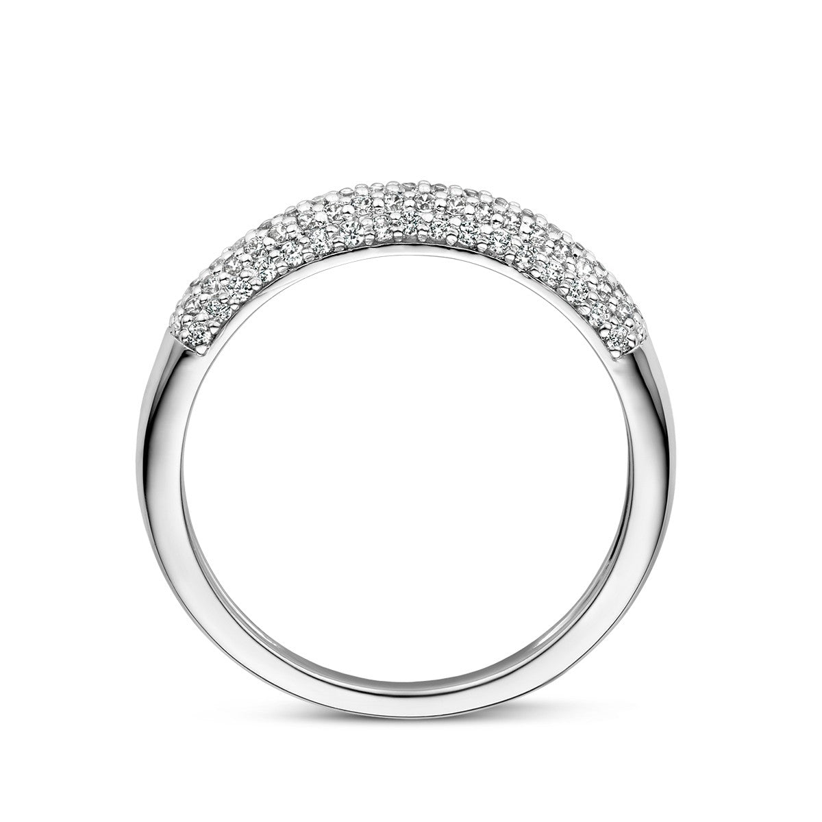 Gerhodineerd Zilver Ring Met Zirkonia 1336938 - PansiteNederland.nl
