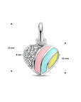 zilver gerhodineerd hanger hart en zirkonia 1336972 - PansiteNederland.nl