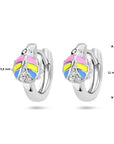 Zilver Gerhodineerd Klapoorringen Lieveheersbeestje Zirkonia 1336980 - PansiteNederland.nl