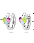 Zilver Gerhodineerd Klapoorringen Hart 1336986 - PansiteNederland.nl