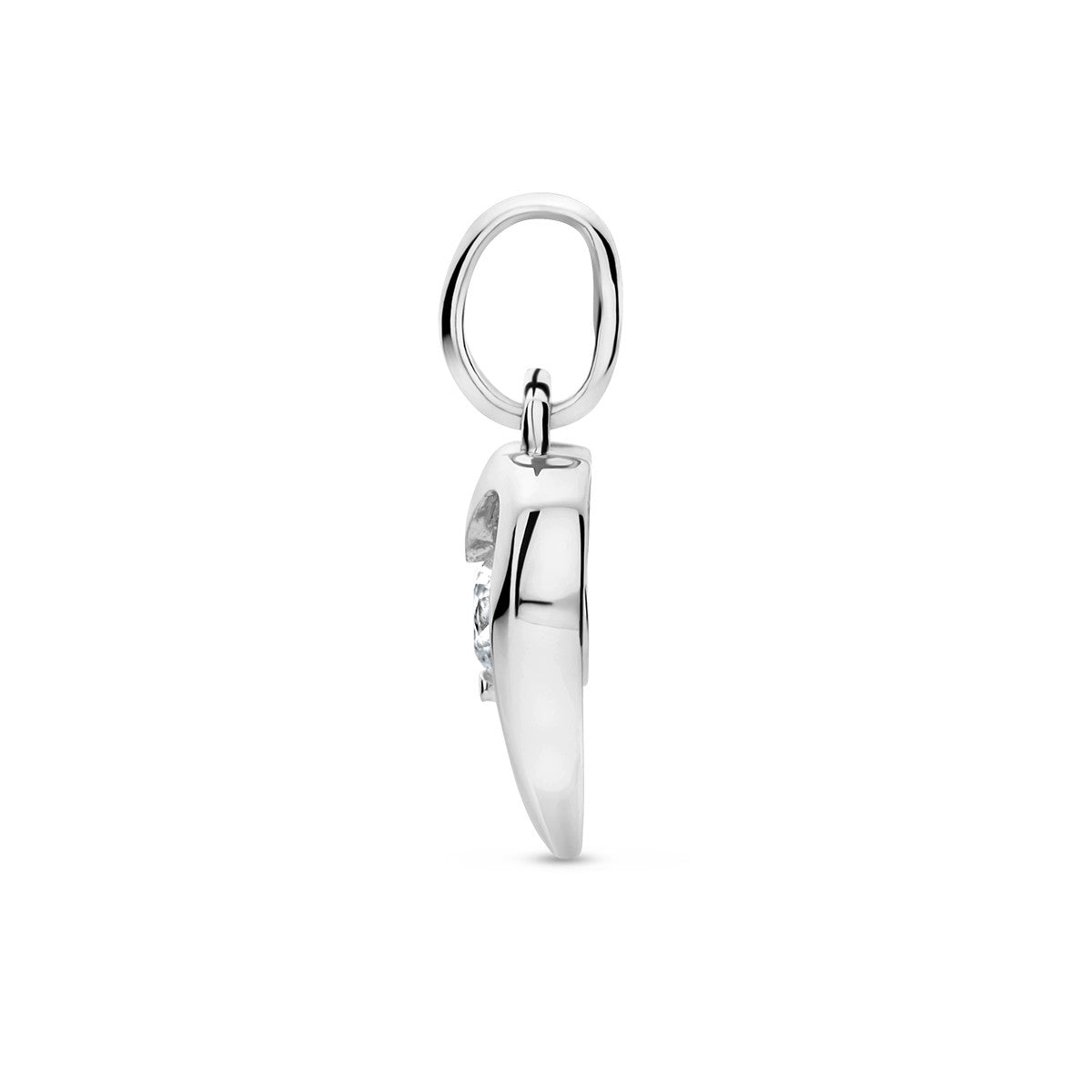 zilver gerhodineerd hanger hart zirkonia 1336992 - PansiteNederland.nl