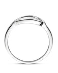 Gerhodineerd Zilver Ring Druppel Met Zirkonia Poli/Mat 1336993 - PansiteNederland.nl