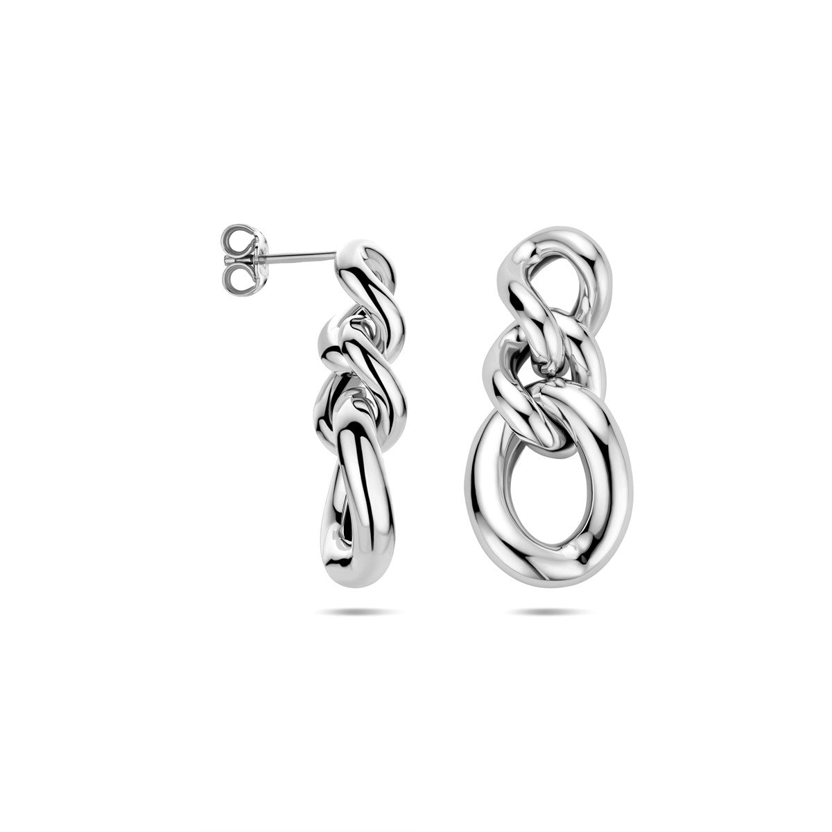 Zilver Gerhodineerd Oorhangers Schakel 1337025 - PansiteNederland.nl