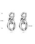 Zilver Gerhodineerd Oorhangers Schakel 1337025 - PansiteNederland.nl