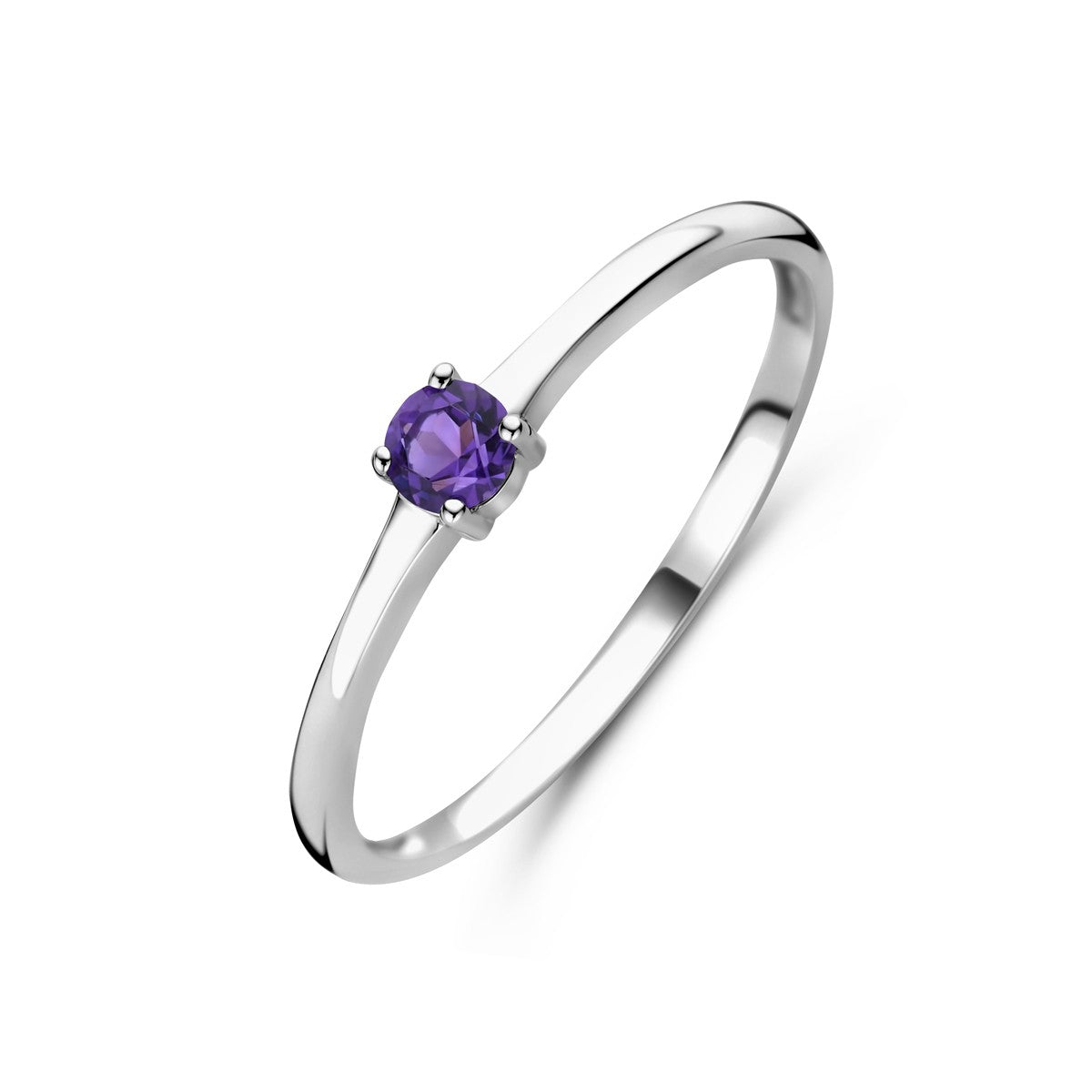 Gerhodineerd Zilver Ring Met Geboortesteen Amethist Februari 1337074 - PansiteNederland.nl