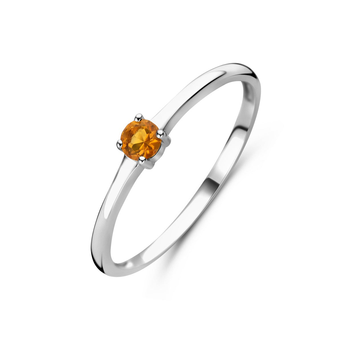 Gerhodineerd Zilver Ring Met Geboortesteen November Citrien 1337088 - PansiteNederland.nl