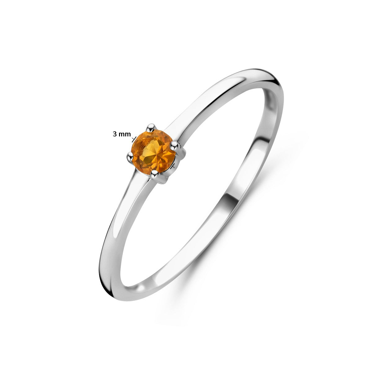 Gerhodineerd Zilver Ring Met Geboortesteen November Citrien 1337088 - PansiteNederland.nl