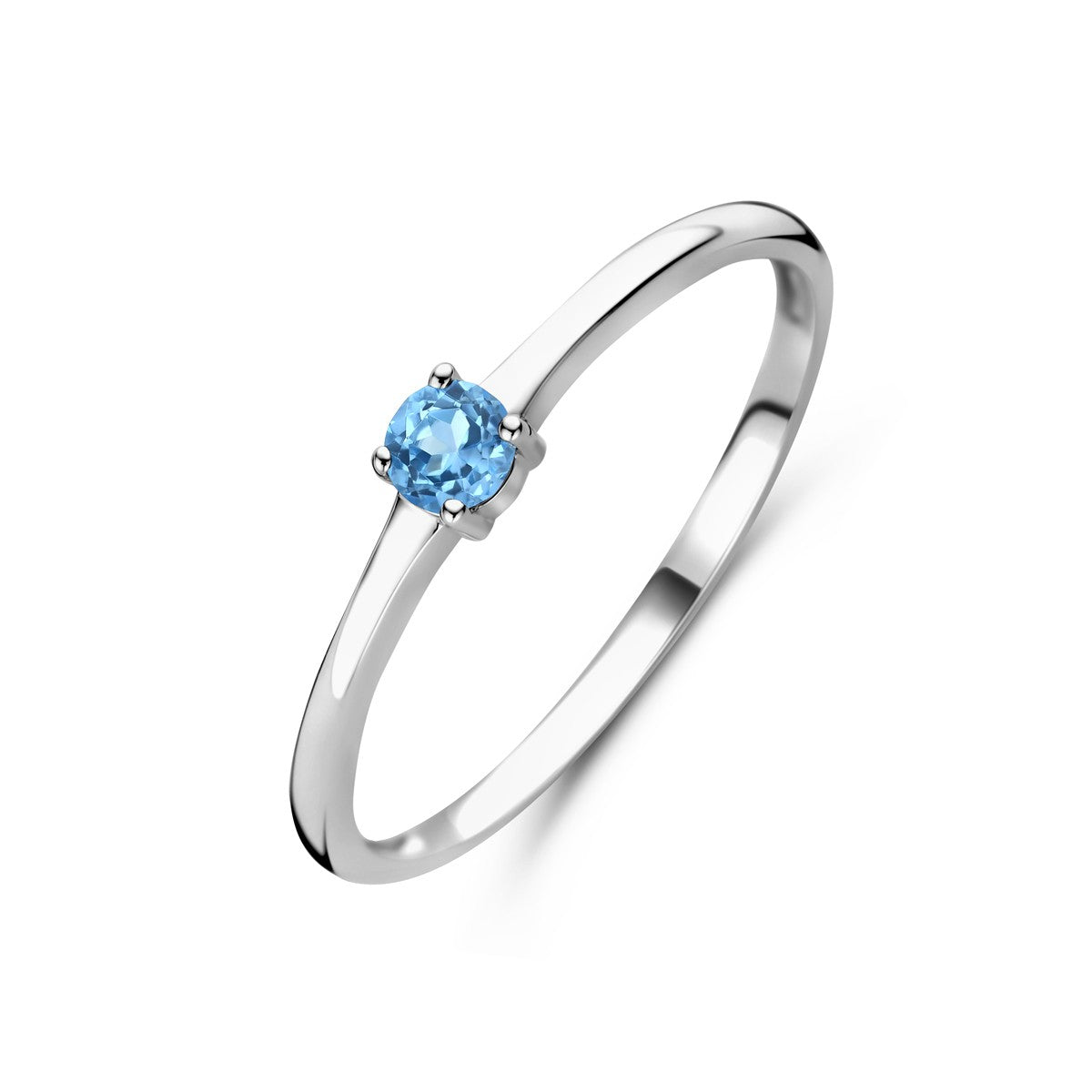 Gerhodineerd Zilver Ring Met Geboortesteen Blauw Topaas December 1337095 - PansiteNederland.nl