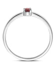 Gerhodineerd Zilver Ring Met Geboortesteen Granaat Januari 1337101 - PansiteNederland.nl