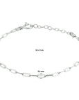 Zilver Gerhodineerd Armband Paperclip Platte Buis 2,4 Mm 16 + 3 Cm 1337165 - PansiteNederland.nl