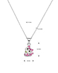 zilver gerhodineerd collier poes 36 + 4 cm 1337261