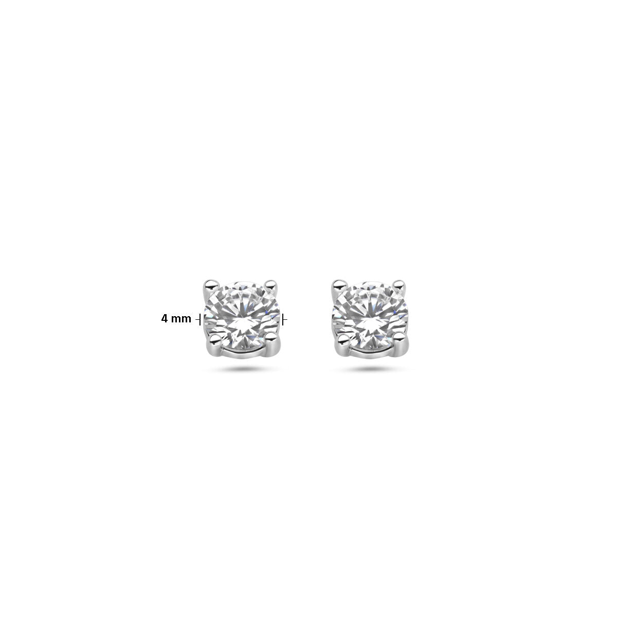 Zilver Gerhodineerd Oorknoppen Zirkonia 1337664 - PansiteNederland.nl